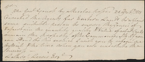 Committee for the Sale of Eastern Lands to Lothrop Lewis, 21 February 1811