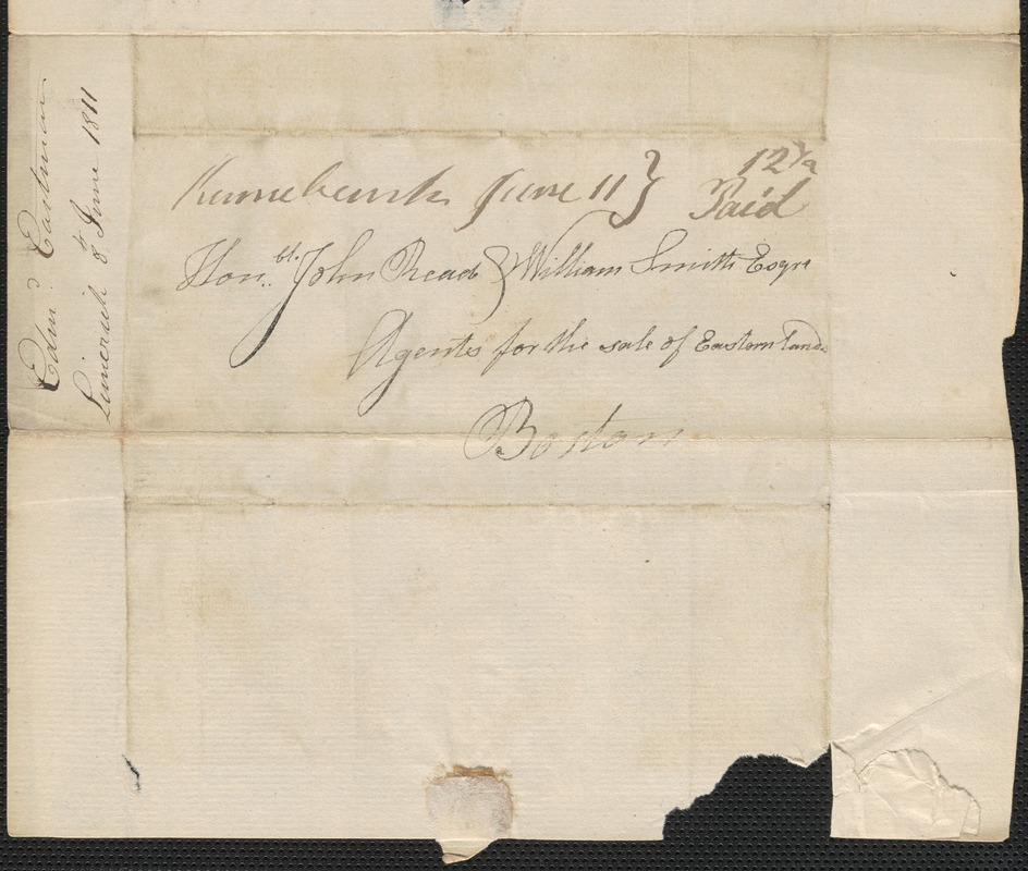 Edmund Eastman to William Smith and John Read, 8 June 1811 - Digital ...