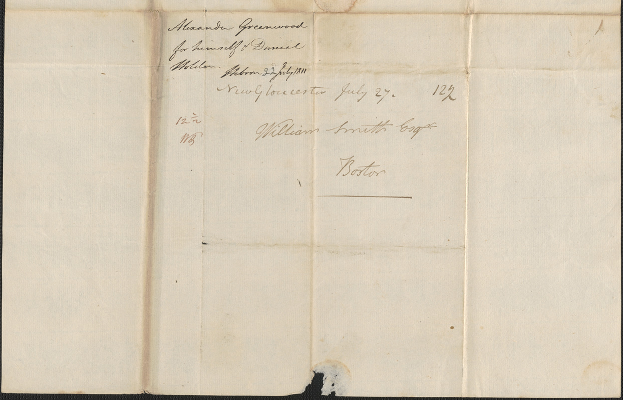 Alexander Greenwood to John Read and William Smith, 22 July 1811