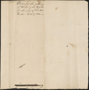 John Read and William Smith to Benjamin Homans, 9 October 1811