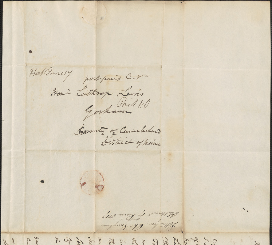 Charles Vaughn to Lothrop Lewis, 17 June 1817