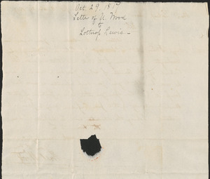 Abel Wood to Lothrop Lewis, 29 October 1817