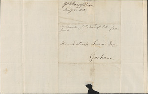 Joseph Foxcroft to Lothrop Lewis, 5 January 1818