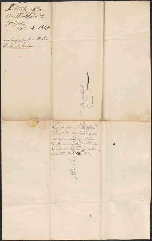 Edward Robbins to John Brooks, 13 October 1818 - Digital Commonwealth