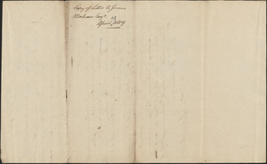 Lothrop Lewis to James Malcom, 13 April 1819