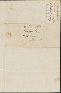 Joseph Lawrence to Lothrop Lewis, 20 July 1819