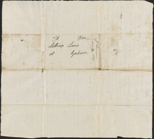 Joseph Lawrence to Lothrop Lewis, 30 August 1819