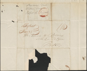 Benjamin Davis to Edward Robbins, 22 January 1820