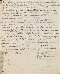 Charles Vaughn to George Coffin, 6 November 1821