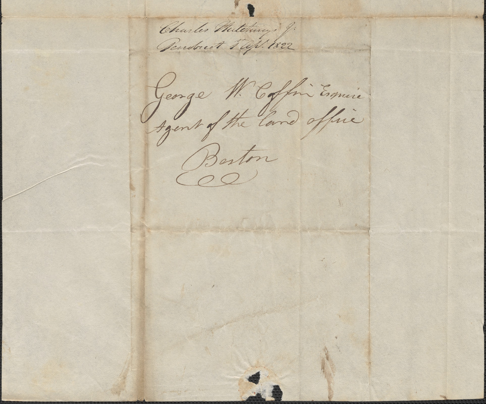 Charles Hutchings to George Coffin, 1 April 1822 - Digital Commonwealth