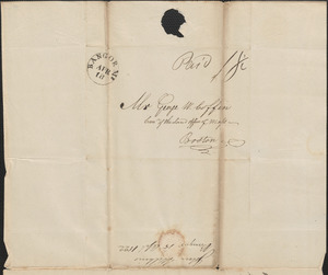 John Wilkins to George Coffin, 18 April 1822