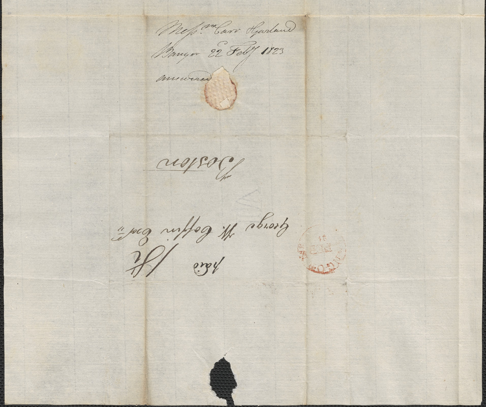 Carr & Garland to George Coffin, 22 February 1823 - Digital Commonwealth