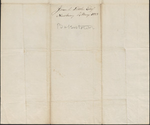 Josiah Little to George Coffin, 14 May 1823
