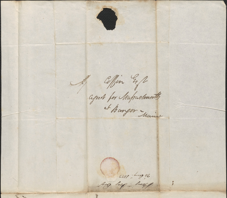 Benjamin Joy to George Coffin, 20 August 1823