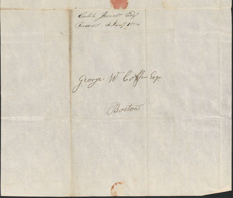 Caleb Jewett to George Coffin, 26 January 1824