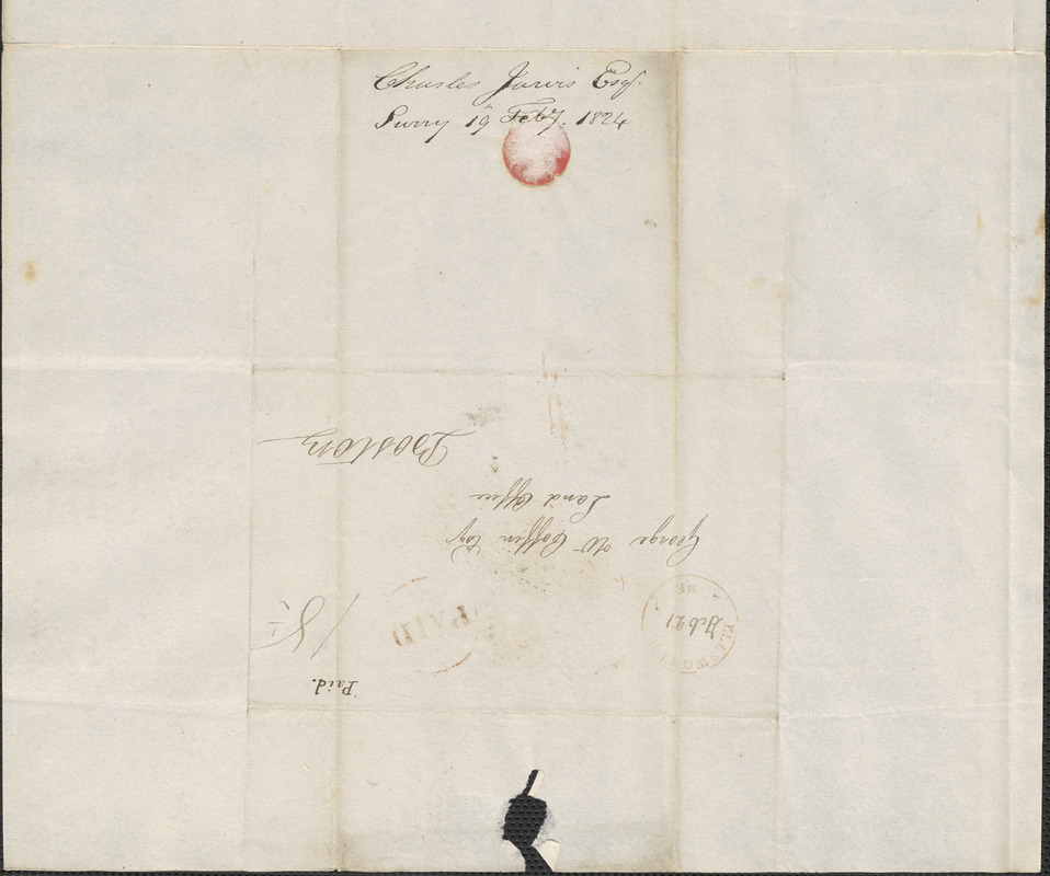 Charles Jarvis to George Coffin, 19 February 1824 - Digital Commonwealth