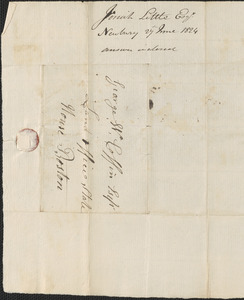 Josiah Little to George Coffin, 27 June 1824