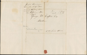 Joseph Kinsman to George Coffin, 20 April 1825