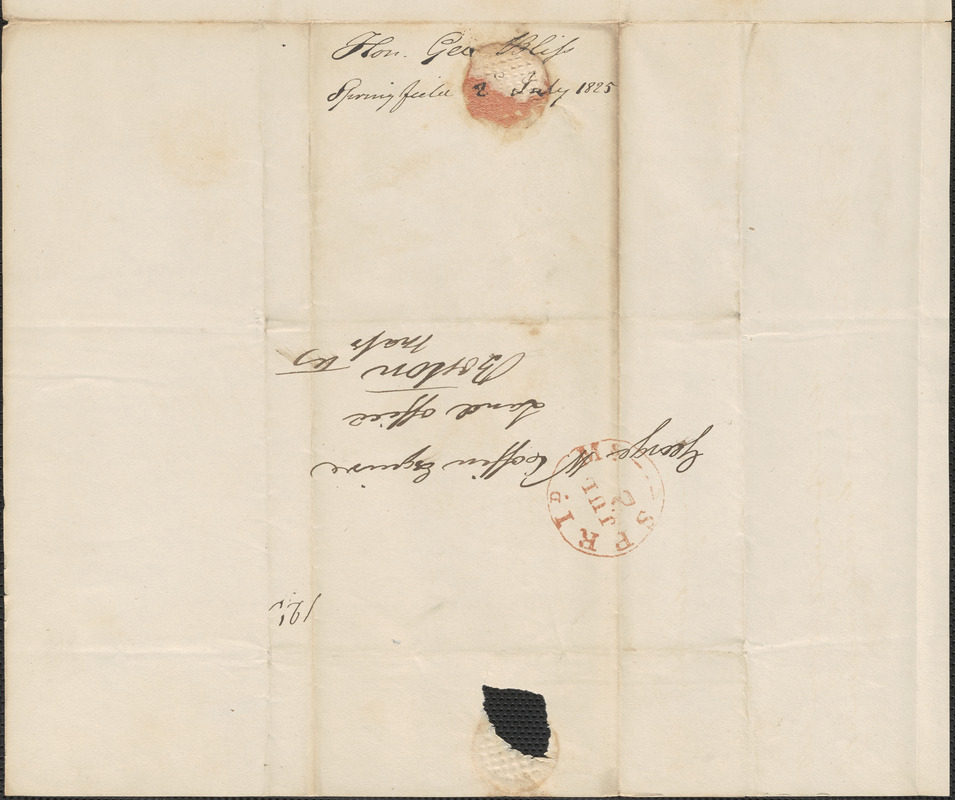 George Bliss to George Coffin, 2 July 1825 - Digital Commonwealth