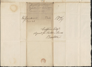 Joseph Southwick to George Coffin, 26 December 1825