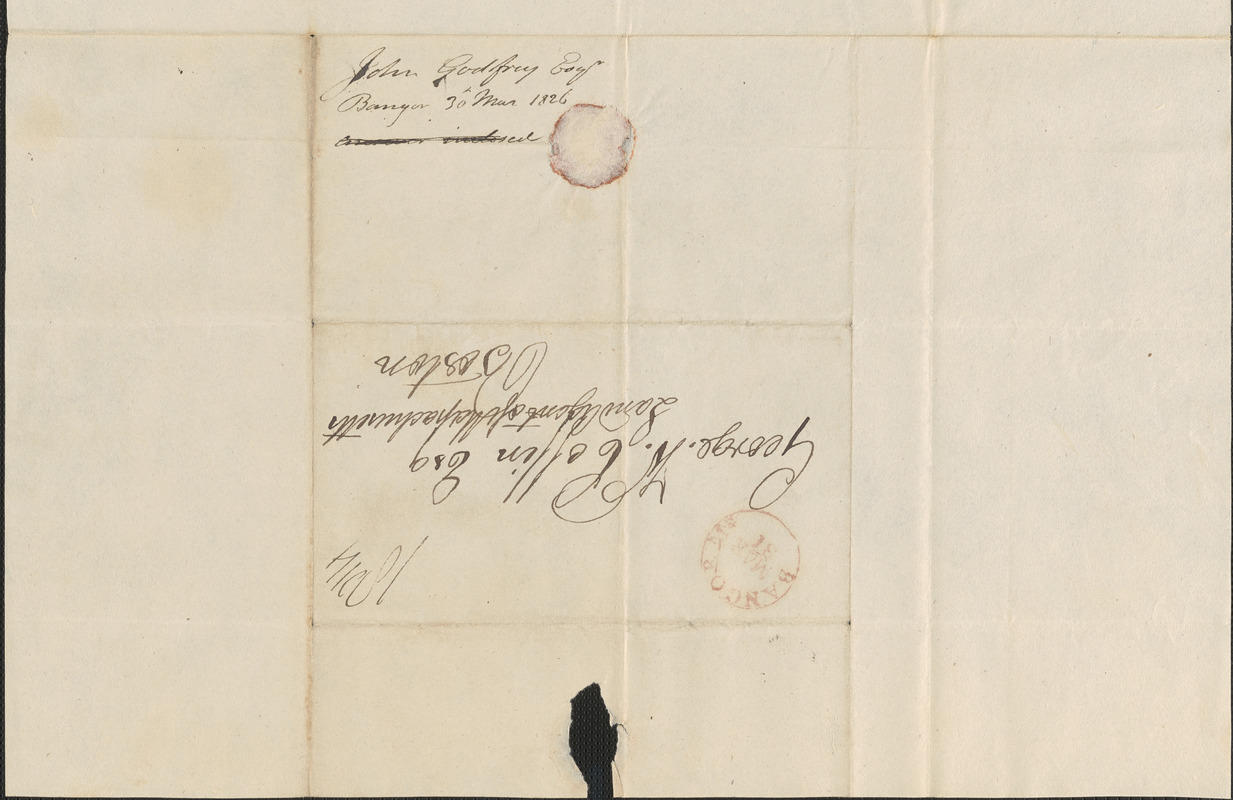 John Godfrey to George Coffin, 30 March 1826 - Digital Commonwealth