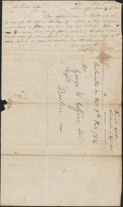 Lowell Eaton to George Coffin, 7 September 1826