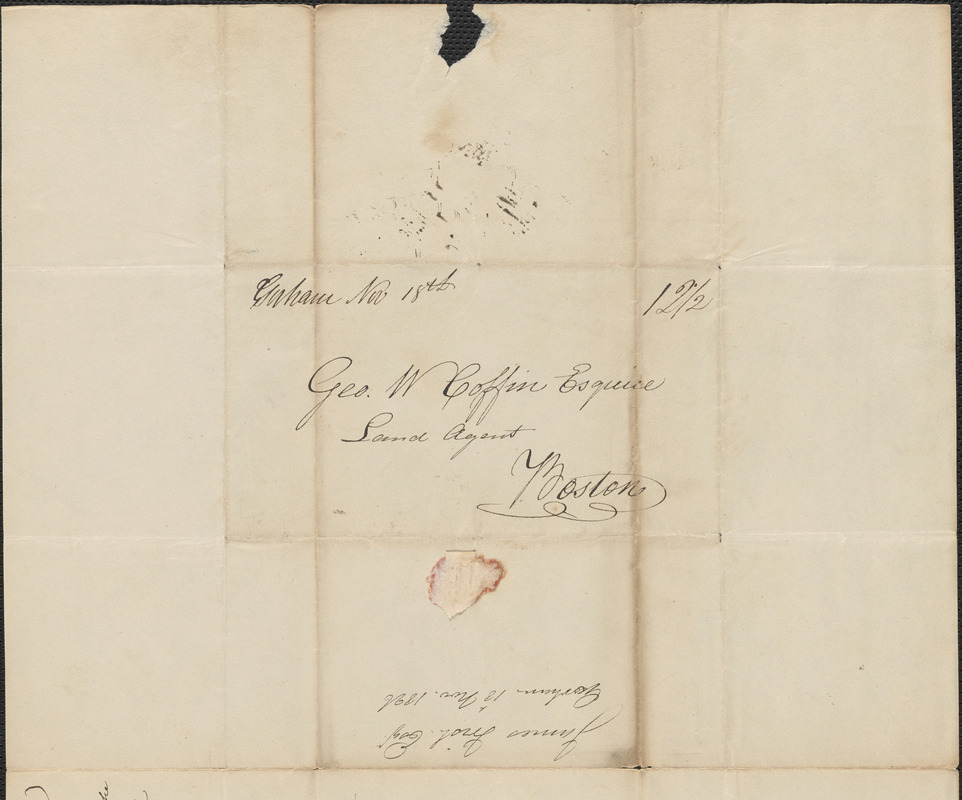 James Irish to George Coffin, 18 November 1826 - Digital Commonwealth