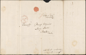 Joshua Vail to Edward Bangs, 19 April 1828