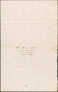 William Wait to George Coffin, 1828