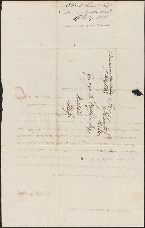 Allen Smith to George Coffin, 17 July 1828