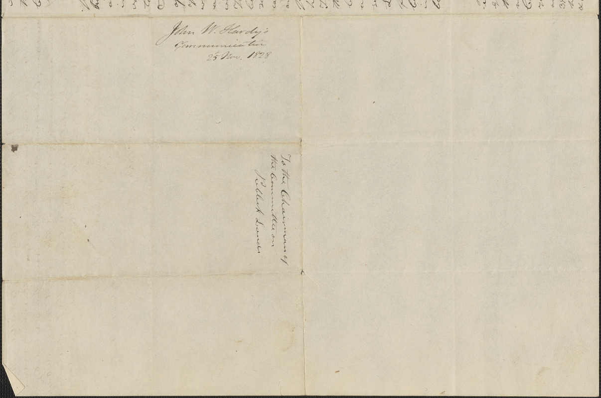 John Hardy to Chairman Commander on Public Lands, 25 November 1828 ...