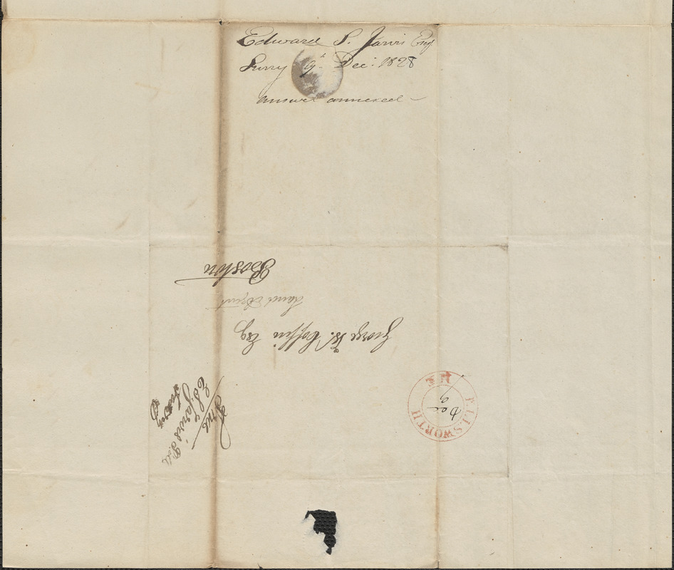 Edward Jarvis to Coffin, 9 December 1828 Digital Commonwealth