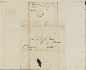 Anson G. Chandler to George Coffin, 10 January 1829