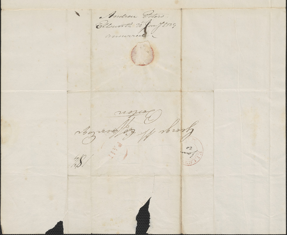 Andrew Peters to George Coffin, 20 January 182