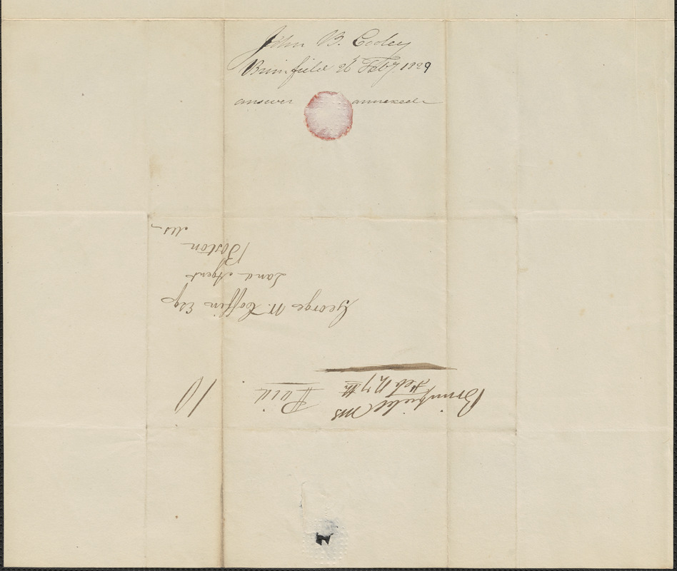 John Cooley to George Coffin, 26 February 1829