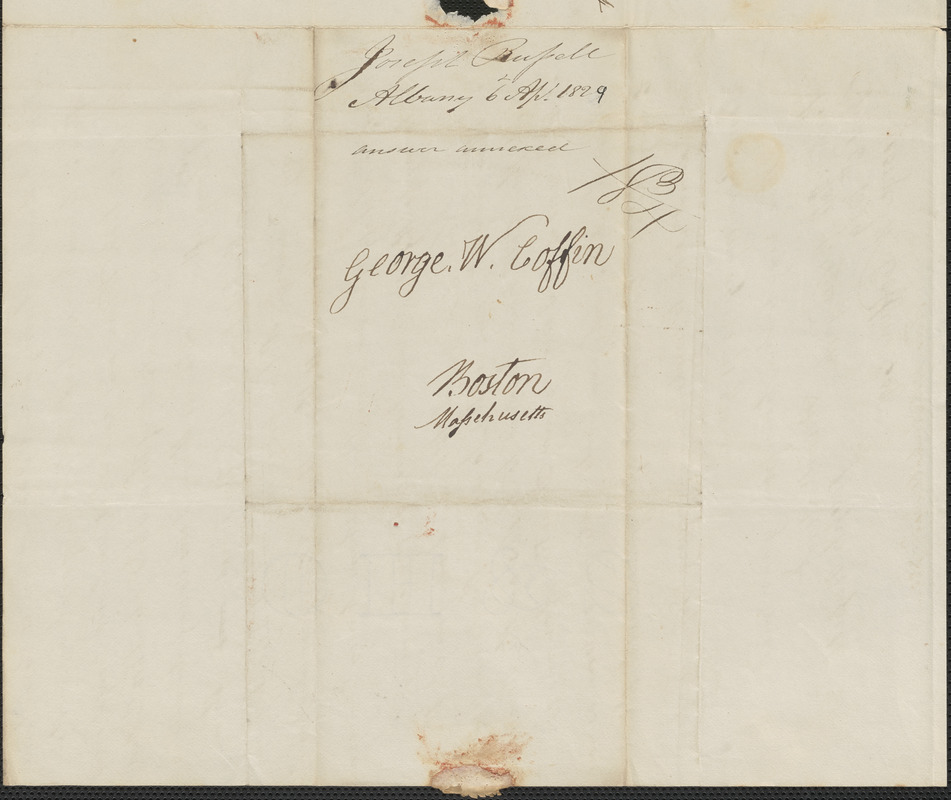 Joseph Russell to George Coffin, 6 April 1829