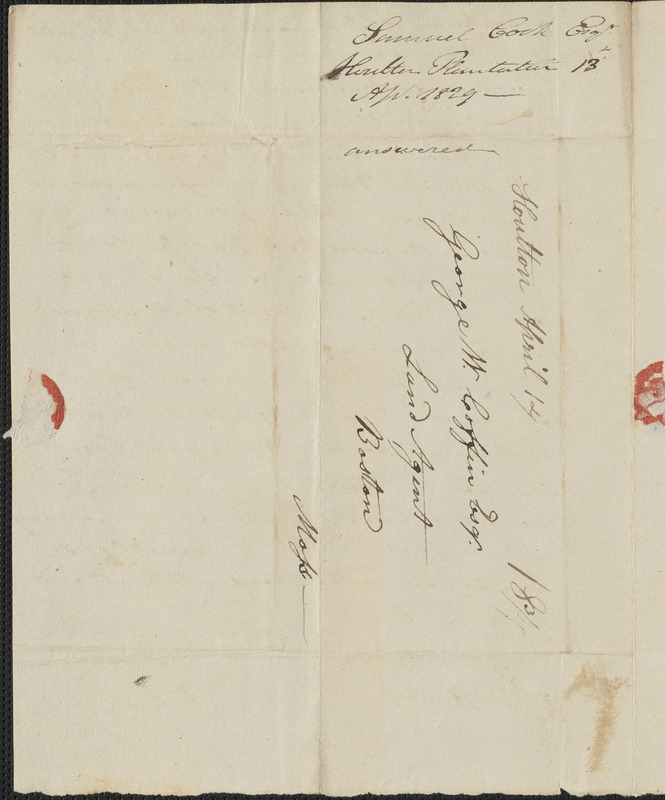 Samuel Cook to George Coffin, 13 April 1829 - Digital Commonwealth