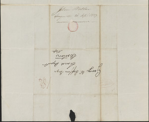 John Webber to George Coffin, 20 April 1829