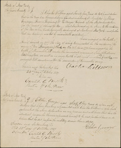 Charles Kilbourn to George Coffin, 22 October 1829