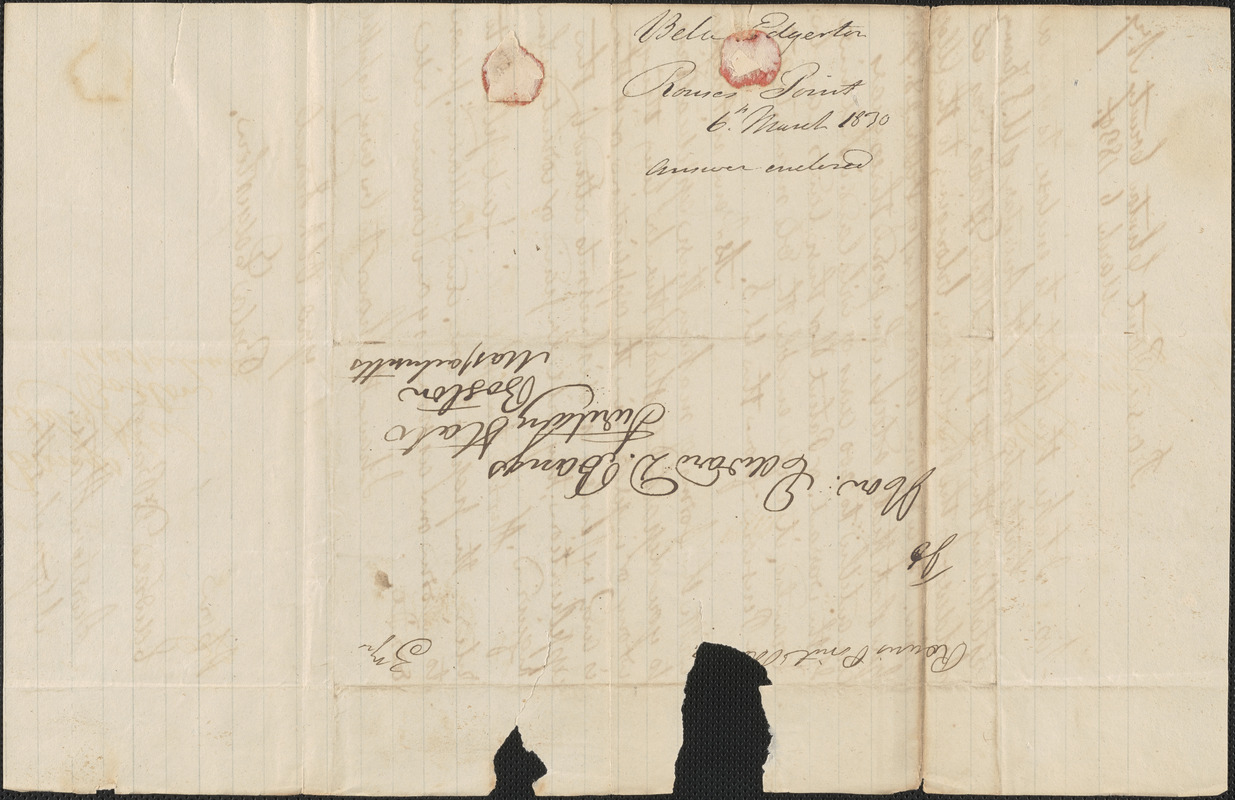 Bela Edgerton to Edward Bangs, 6 March 1830