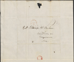 John Webber to Colonel Ebenezer Scribner, 24 May 1830