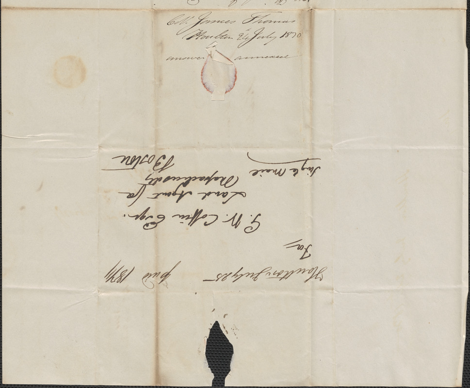 James Thomas to George Coffin, 24 July 1830 - Digital Commonwealth