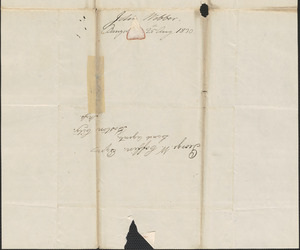 John Webber to George Coffin, 25 August 183