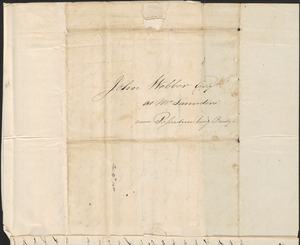 John Webber to George Coffin on survey appointment and recent land survey, 25 August 1830