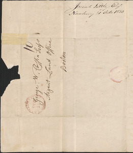 Josiah Little to George Coffin, 21 October 1830