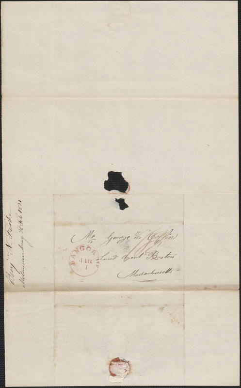 Benjamin Fish to George Coffin, 25 February 1831