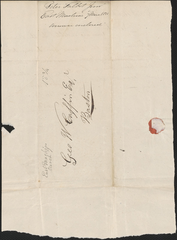 Peter Talbot to George Coffin, 7 March 1831 - Digital Commonwealth