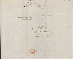 A.G. Brown to George Coffin, 7 April 1831