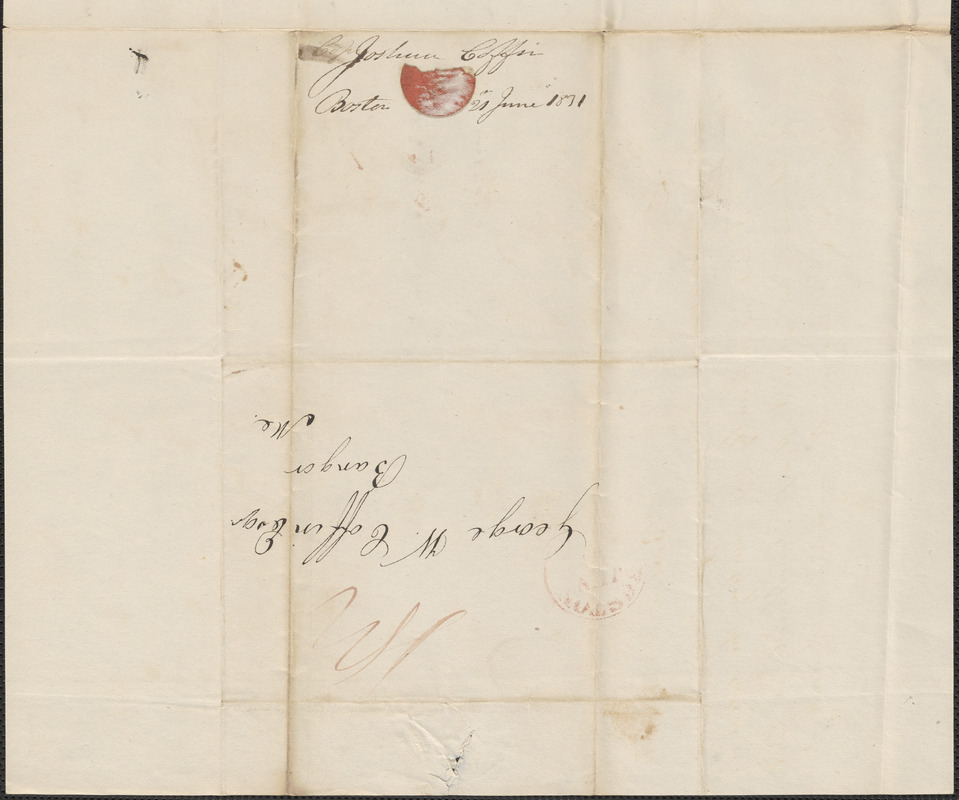 Joshua Coffin to George Coffin, 21 June 1831 - Digital Commonwealth