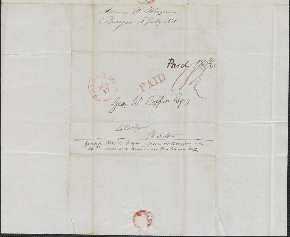 Isaac Haynes to George Coffin, 11 July 1831 - Digital Commonwealth